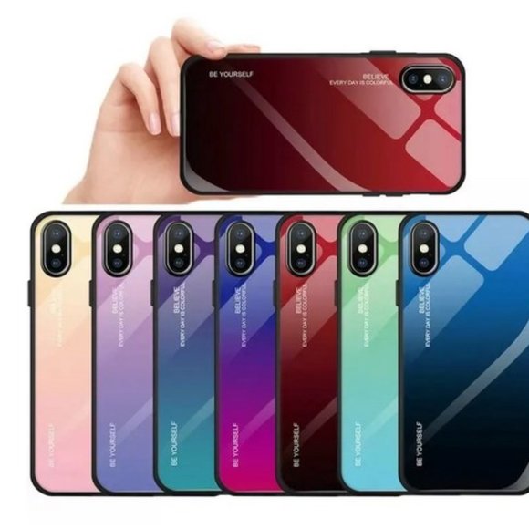 M SIX 9 Other - 2 pcs. BUNDLE Gradient Gorilla Glass Phone Case